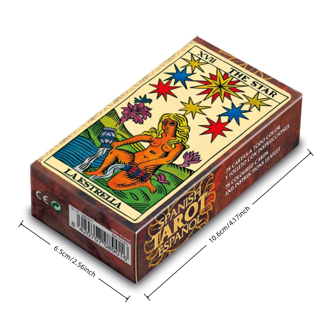 Board Game Quantum - 78枚のカード クラシックマルセイユタロットカード メジャーアルカナ スターテーマ スペイン語版 ボードゲーム