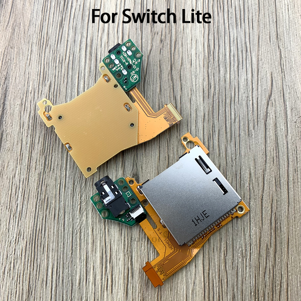 Board Game Nippon - 新しい NS スイッチ Lite ゲームカードスロットリーダーとヘッドセットヘッドフォンオーディオジャックソケットボード交換部品