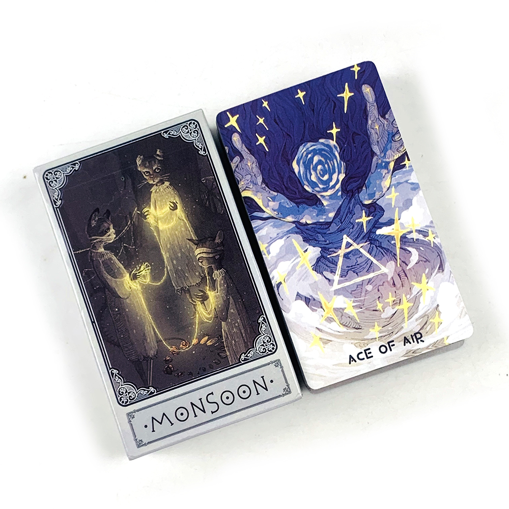 Board Game Quantum - モンスーンタロットカードゲーム 神秘的なアートワーク占い版ボードゲームカードゲーム、スピリチュアルな指導やコレクターに最適
