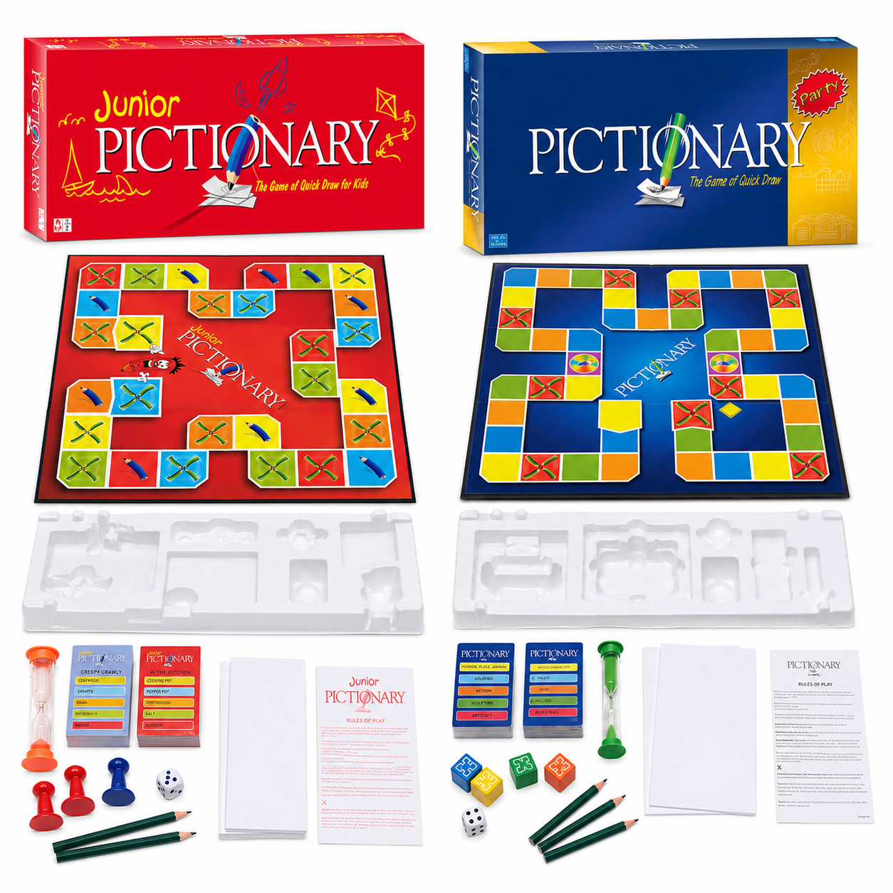 Board Game Monopoly - 描画推測ボードゲームセット、カードボードタイマー付きクイックドローパーティーゲーム、2バージョン、英語版