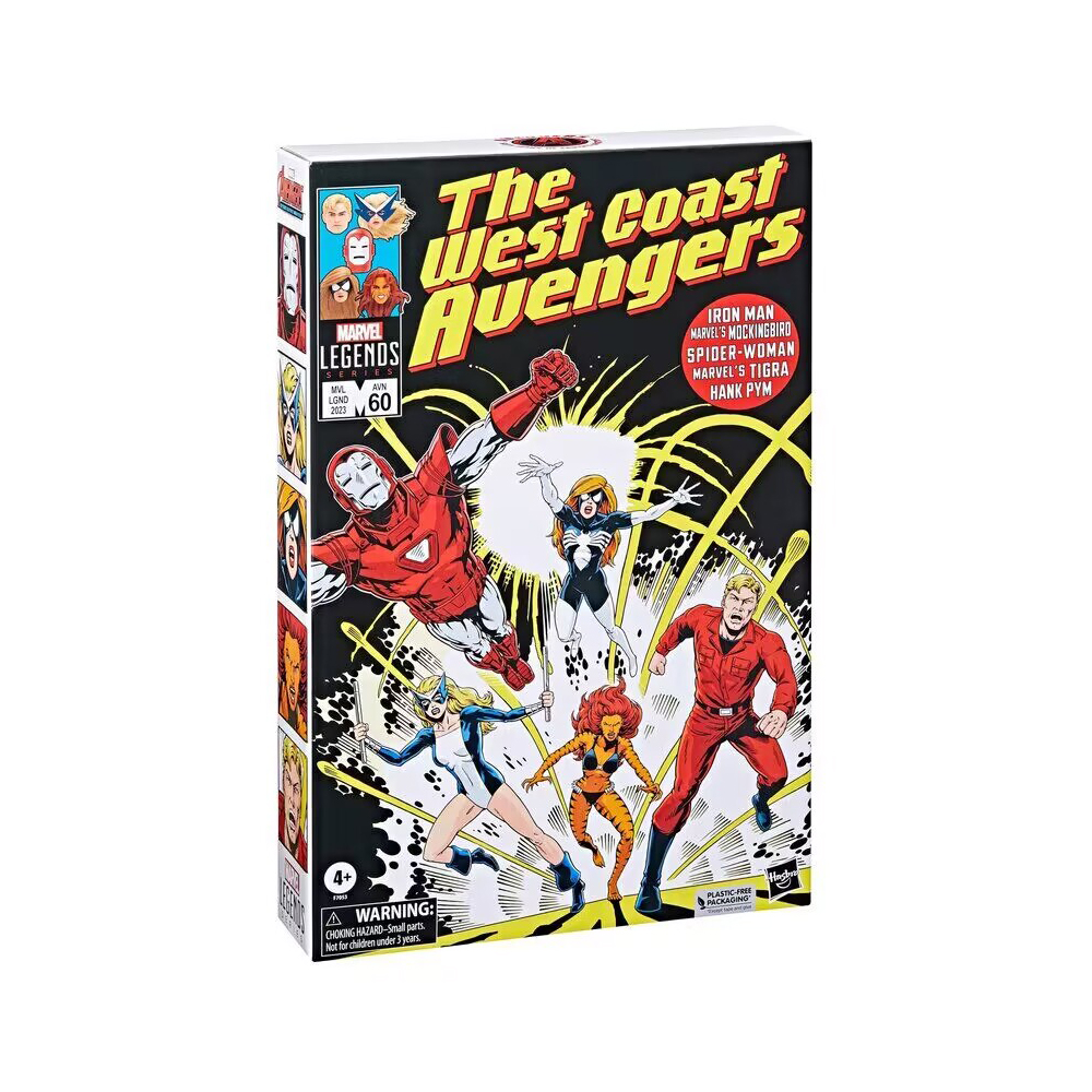 Board Game Hegemony - 置物とwestコーストベンジャーズ,アイアンマン,ティグラ,スパイダーマン,ウィメンズ,mockingbird,hank,pym,5パック,6インチ