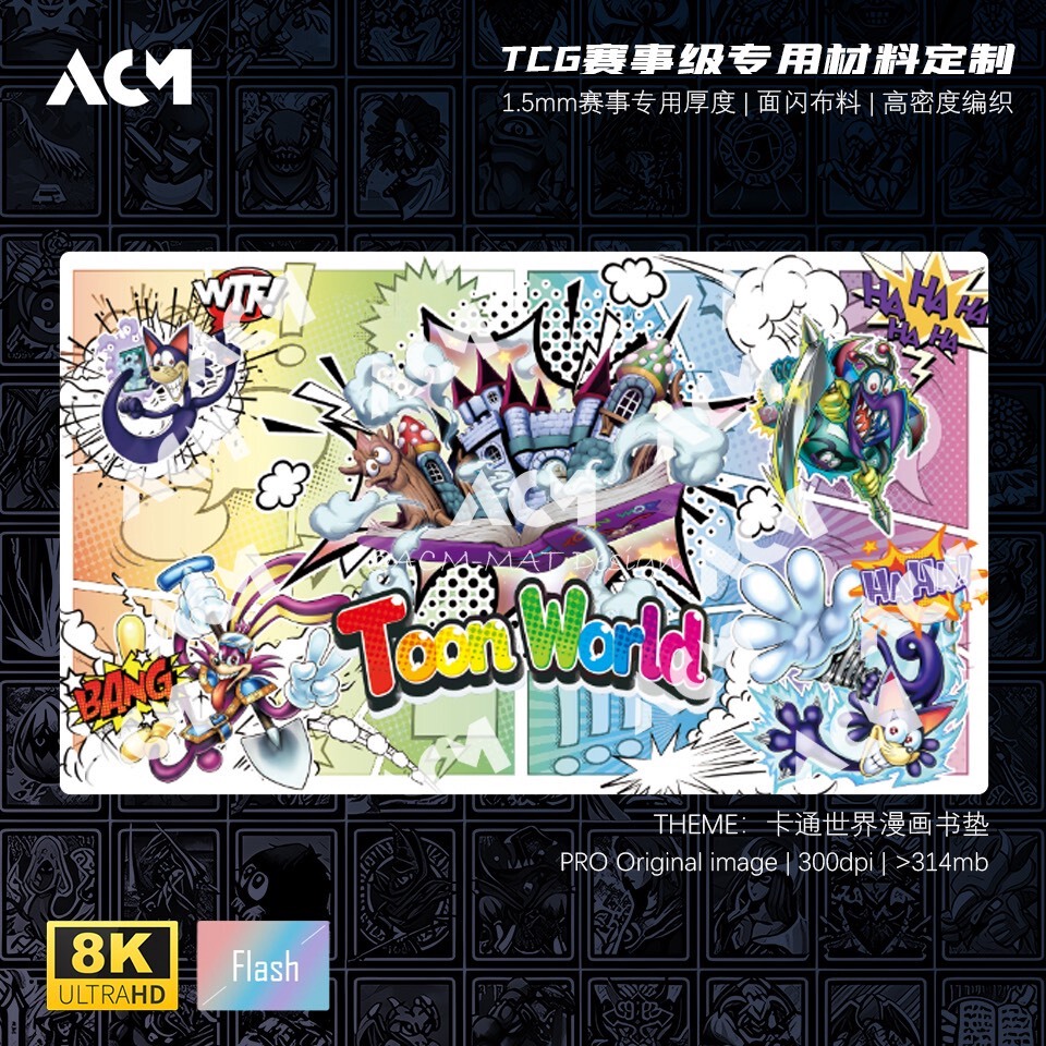 Board Game Gi - 600x350mm 遊戯王! トゥーンワールド ザ・パーフェクト・ワールド DIY プレイマット