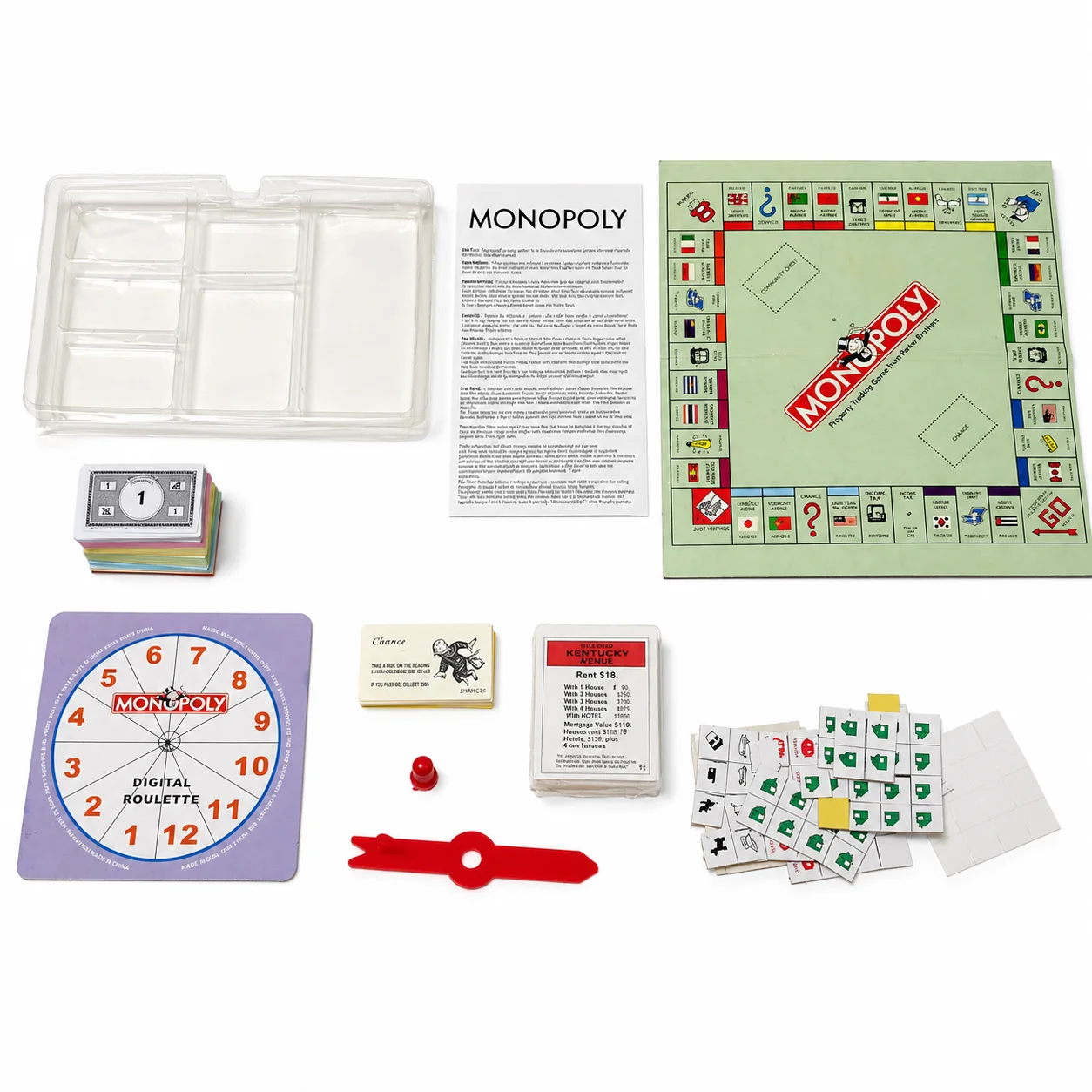 Board Game Monopoly - モノポリー クラシック ボードゲーム 家族向け不動産取引ゲーム ポータブル 子供