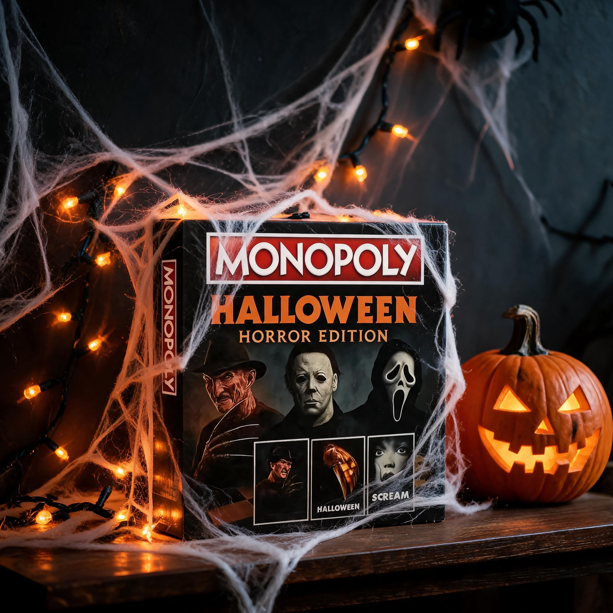 Board Game Monopoly - ハロウィンホラーモノポリーボードゲーム ホラー映画キラーキャラクターテーマのデスクトップゲーム 大人向けファミリーパーティーゲーム ナイトプロップ コレクタブルギフト ホラー愛好家向け