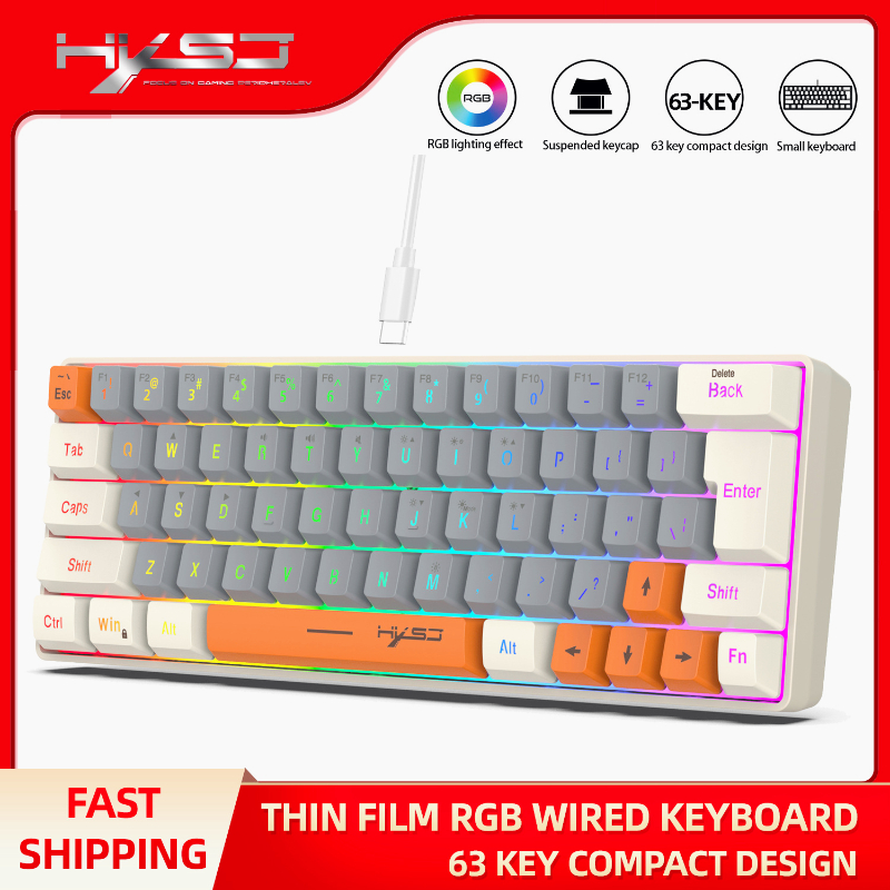 キーボード RGB USB 有線 63 キー ゲーミング ゲ - Board Game Journal のレビューと価格