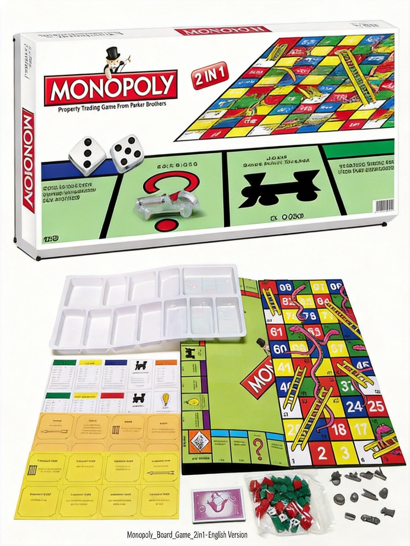 モノポリー 2-in-1 ボードゲーム - 子供と大人のため - Board Game Monopoly のレビューと価格