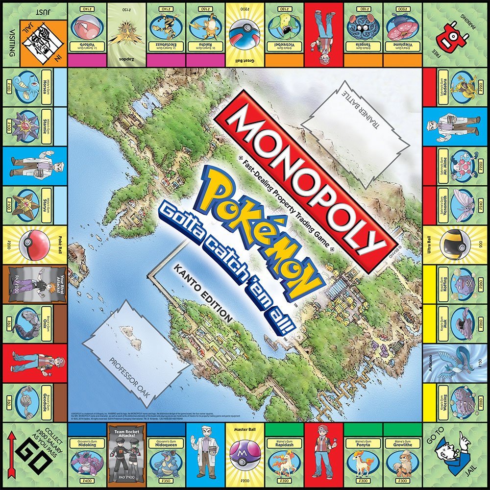 モノポリーポケモンボードゲームカードピカチュウリザードンブラ - Board Game Monopoly のレビューと価格