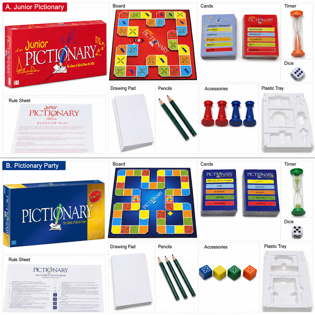 描画推測ボードゲームセット、カードボードタイマー付きクイック - Board Game Monopoly のレビューと価格