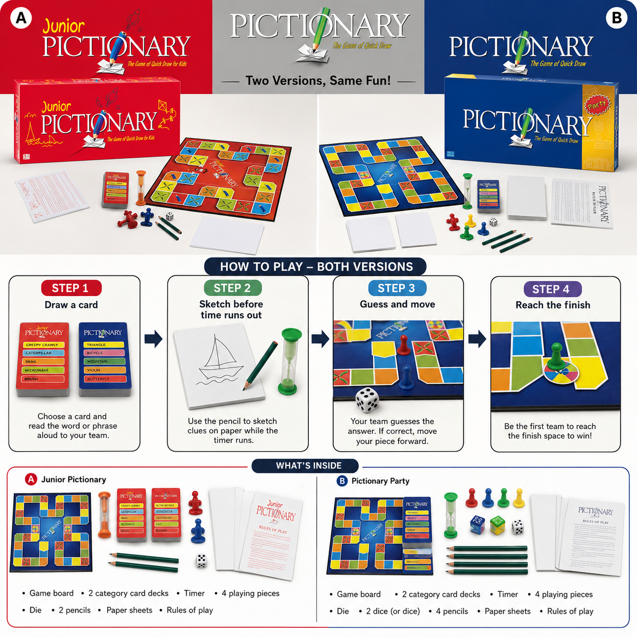 描画推測ボードゲームセット、カードボードタイマー付きクイック - Board Game Monopoly のレビューと価格