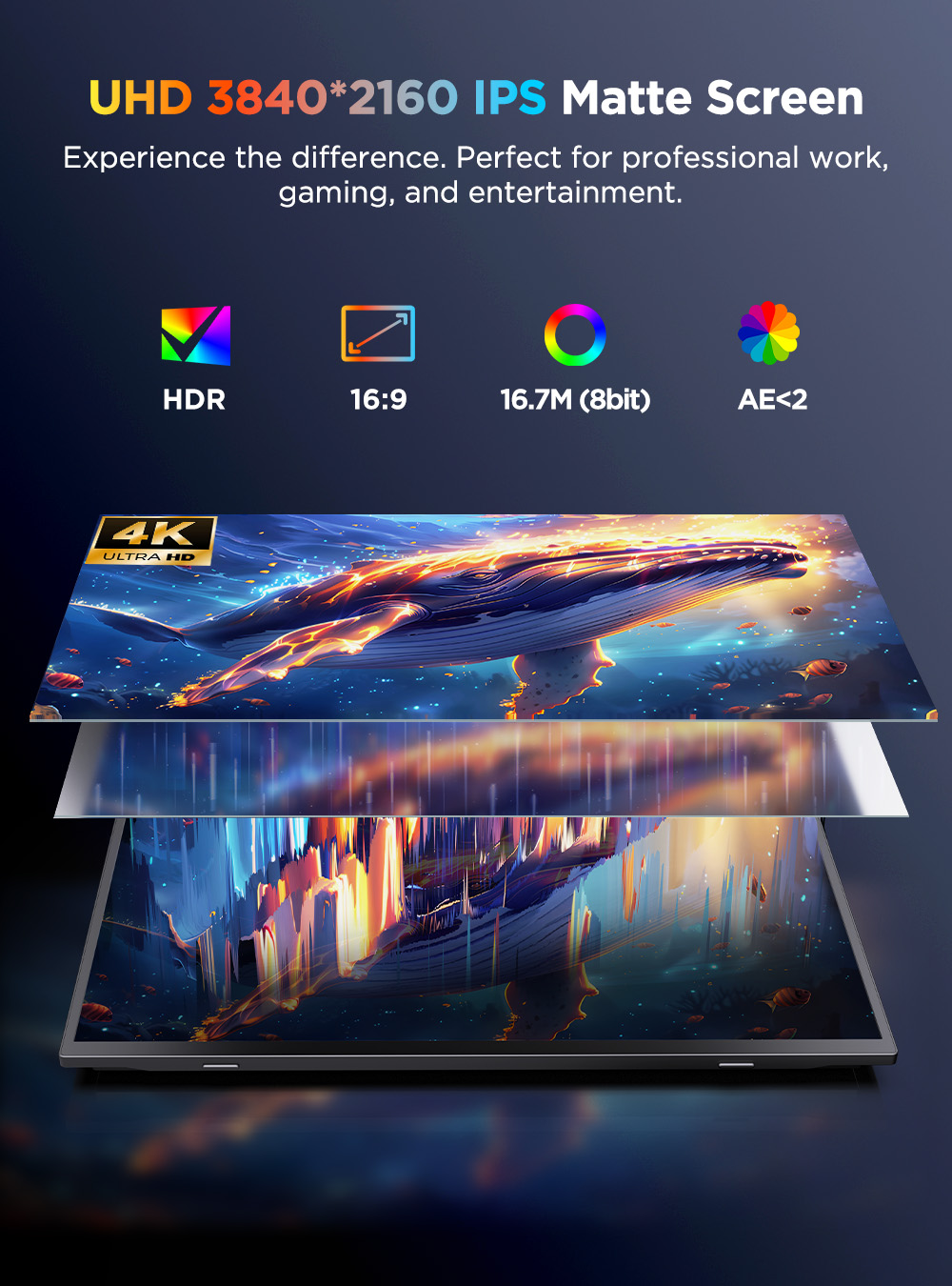 UPERFECT 4K ポータブルモニター タッチスクリーン - Board Game Journal のレビューと価格