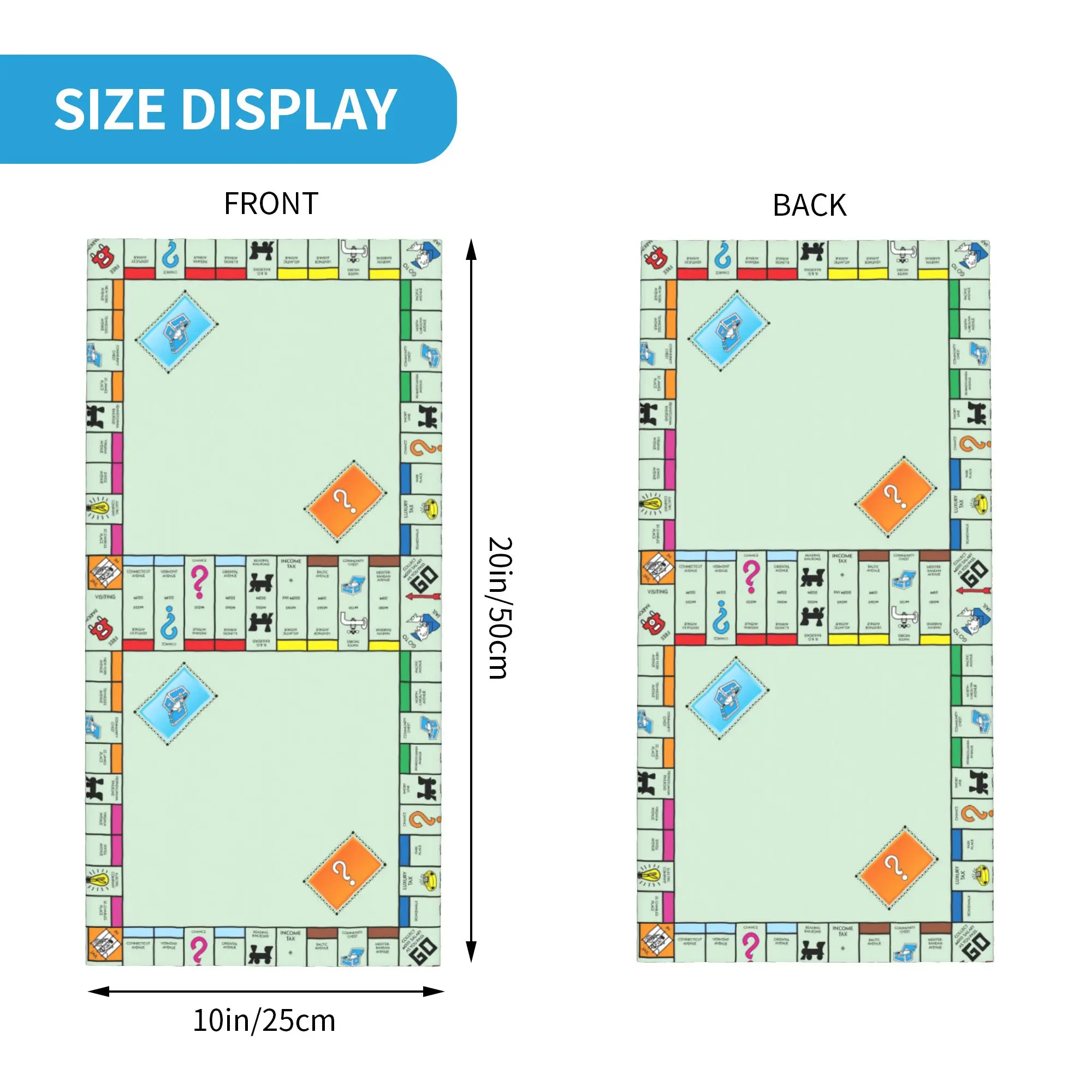 新しいボードゲームボードモノポリーバンダナネックゲイターUV - Board Game Monopoly のレビューと価格